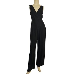 LULUS Kiska Black Lace Wide-Leg Jumpsuit Small